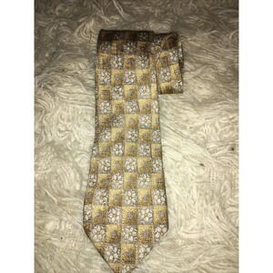 Nordstrom Made In Italy Silk Tie , Golden floral print‎